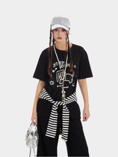 Women's Animal print Short sleeves T-Shirt