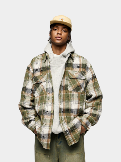 Unisex Checked pattern Long sleeves Casual Shirt