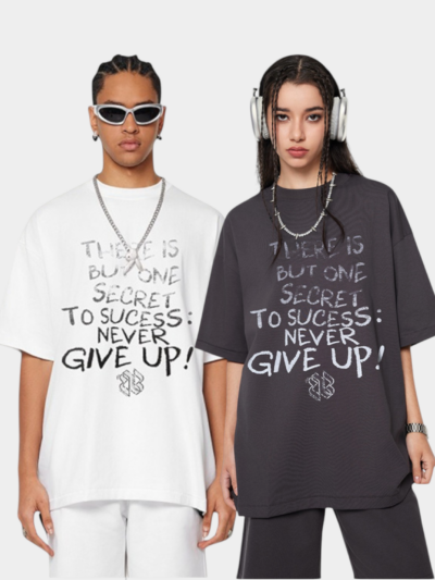 Unisex Text print Short sleeves T-Shirt