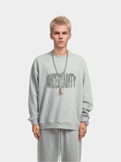 Unisex Text print Long sleeves Sweatshirt