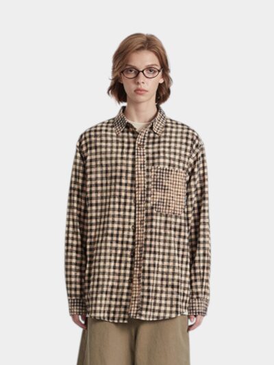 Women's Checked pattern Long sleeves Casual Shirt