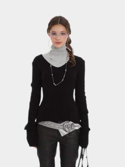 Women's Striped pattern Long sleeves Knitted Jumper