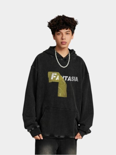 Men's Text print Long sleeves Hoodie