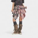 Women's Checked pattern Pleated Skirt