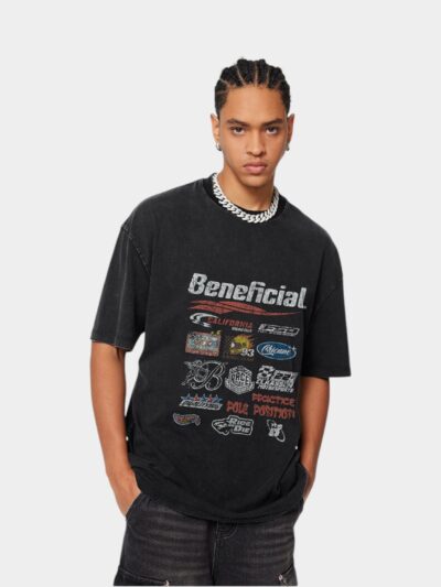 Men's Text print Short sleeves T-Shirt