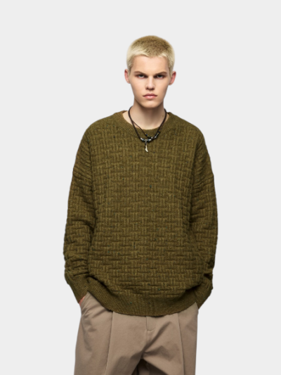 Men's Oversized Long sleeves Knitted Jumper