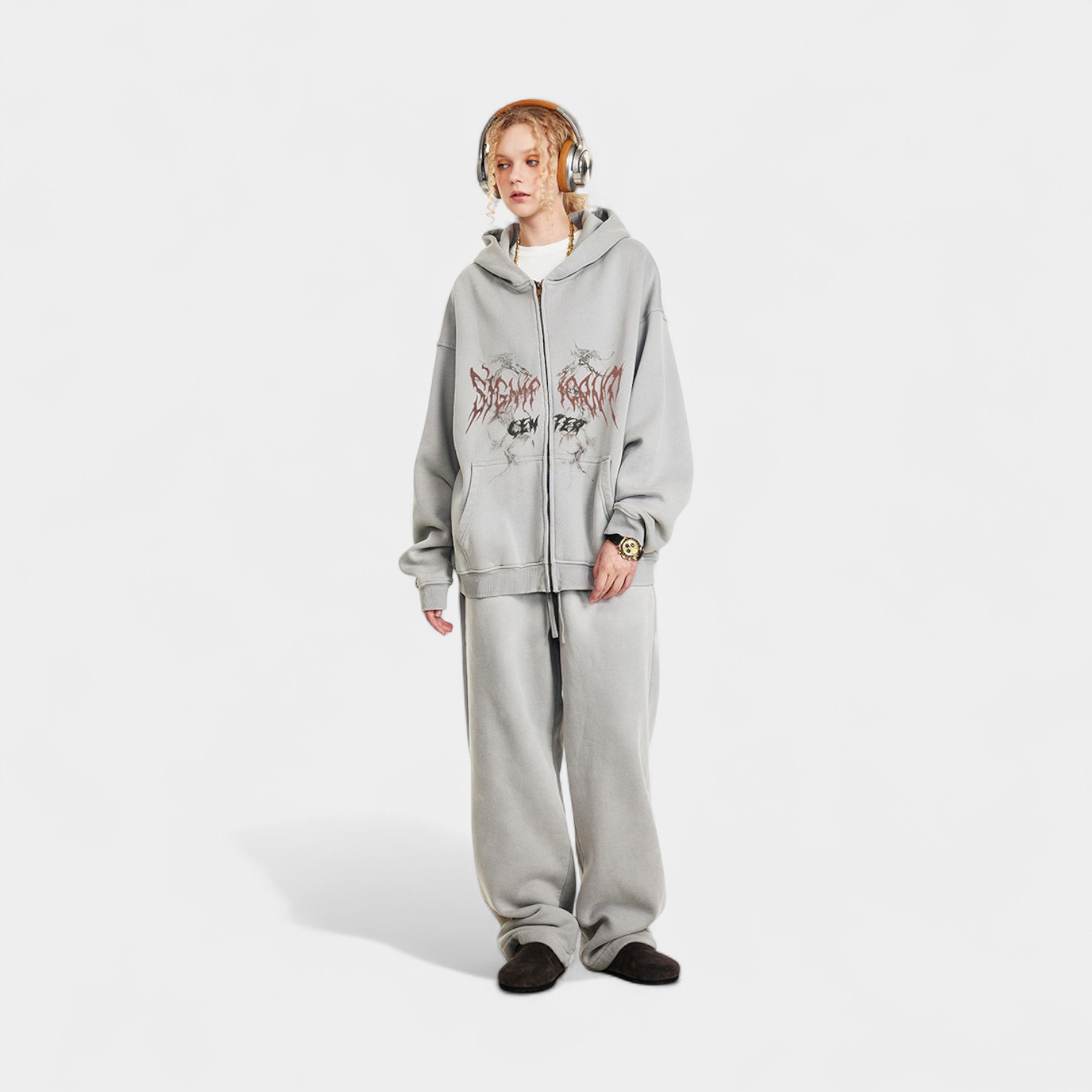 Men's Artistic print Long sleeves Zip up Jacket - Image 5