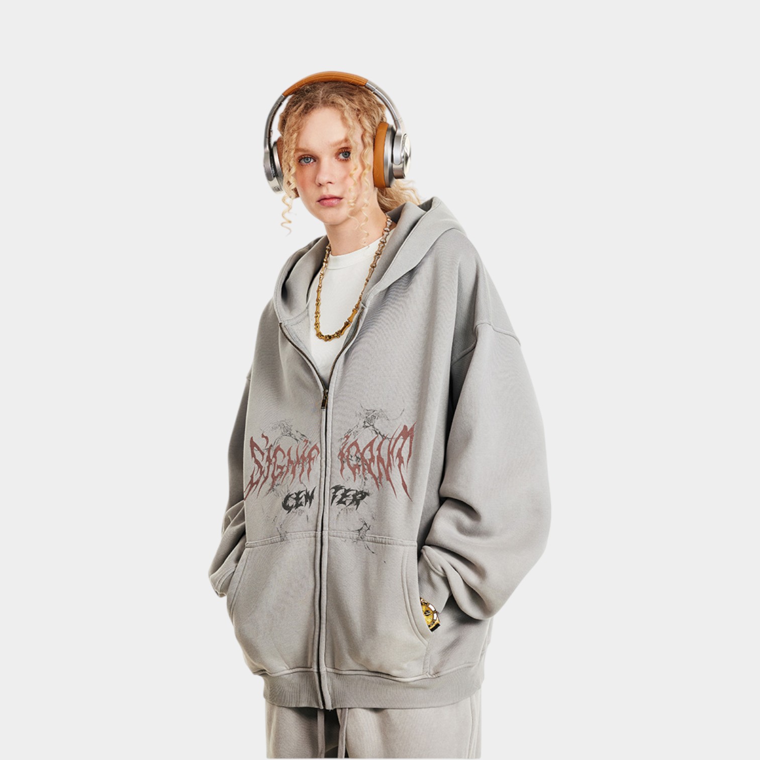 Men's Artistic print Long sleeves Zip up Jacket - Image 6