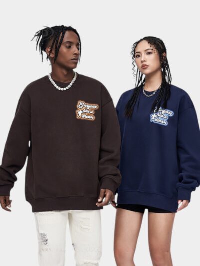 RFSD men's clothing | Printed round neck sweater 2023 autumn and winter New street fashion loose casual fashion brand round neck top men