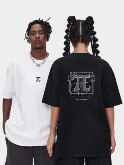 RFSD Men's | Fun π Element Printed T-shirt 2024 Spring/Summer New Fashion Brand Street Loose Short-sleeved Jacket for Men