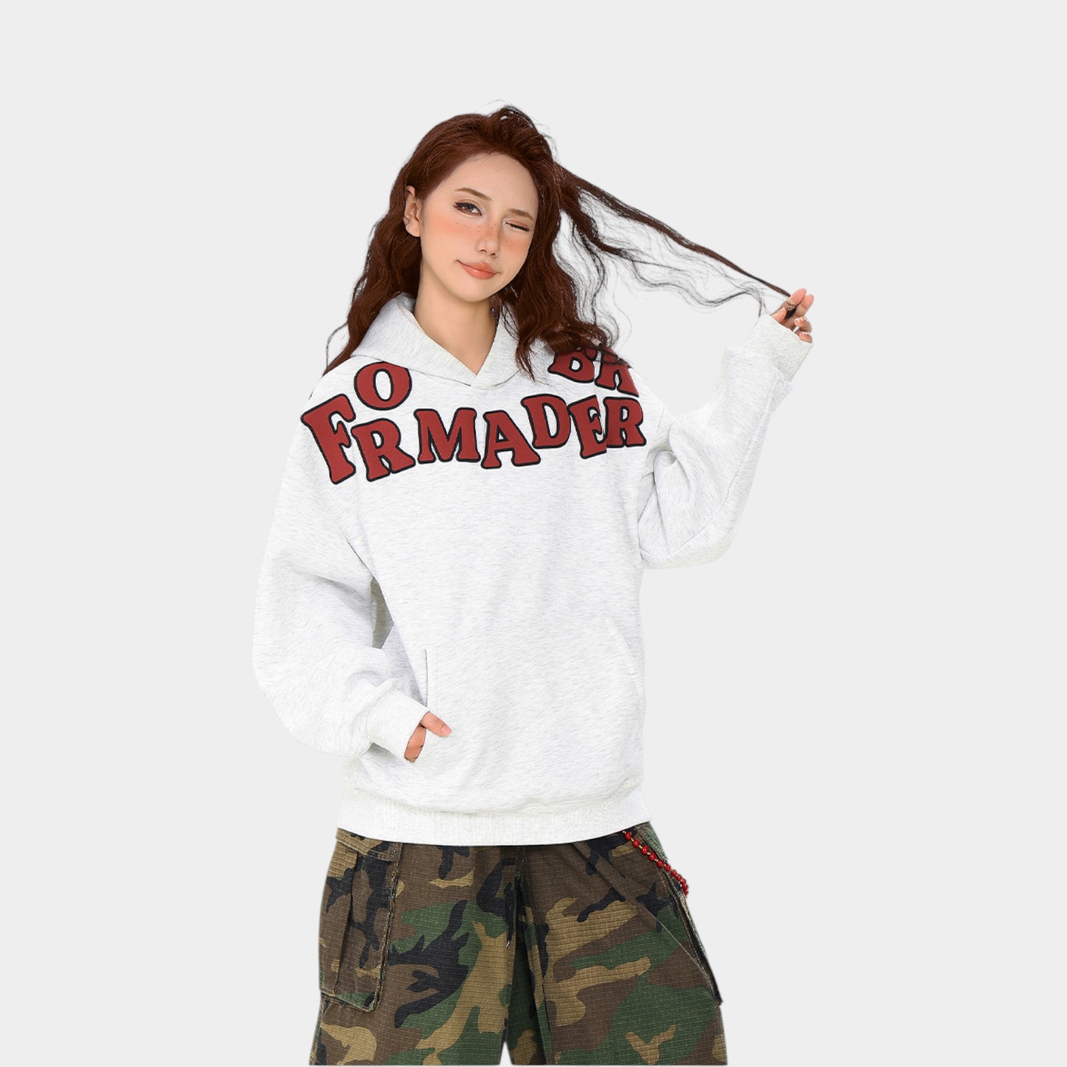 Women's Text print Long sleeves Hoodie - Image 5