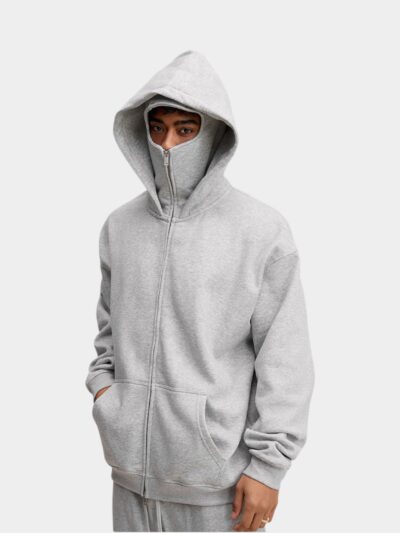 Men's Oversized Long sleeves Zip up Jacket