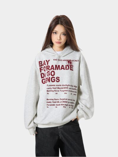 Women's Text print Long sleeves Hoodie