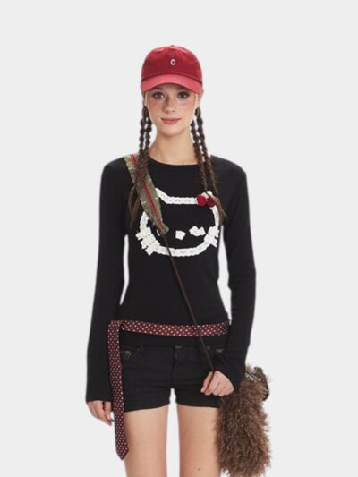 Women's Anime/cartoon print Long sleeves T-Shirt