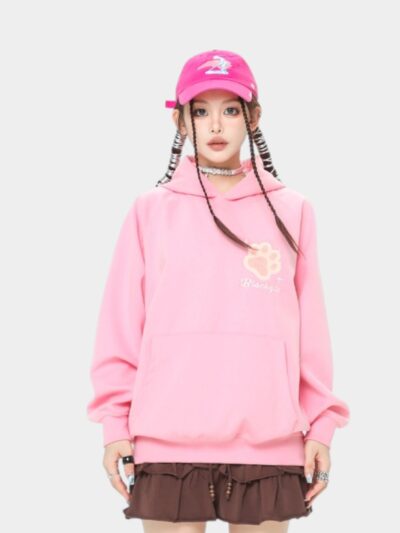 Women's Text print Long sleeves Hoodie