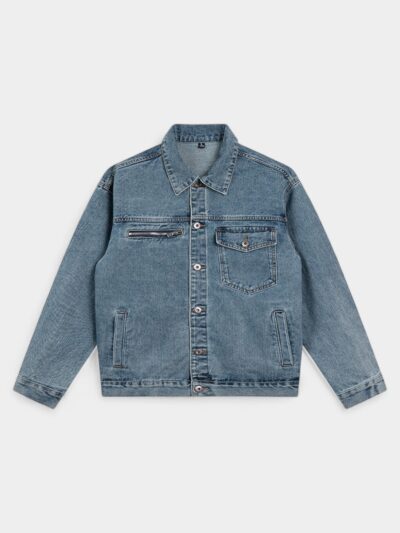 Laikemeng Men's Spring and Autumn Denim Jacket Men's American Retro Distressed Washed Nostalgic Men's Casual Denim Jacket