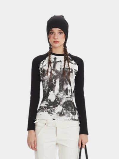 Women's Artistic print Long sleeves T-Shirt