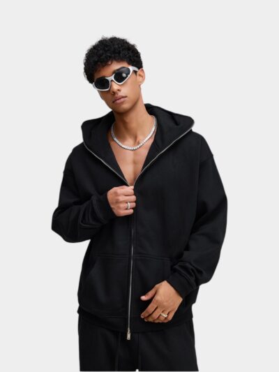 Men's Oversized Long sleeves Zip up Jacket