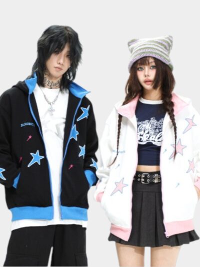 Unisex Oversized Long sleeves Zip up Jacket