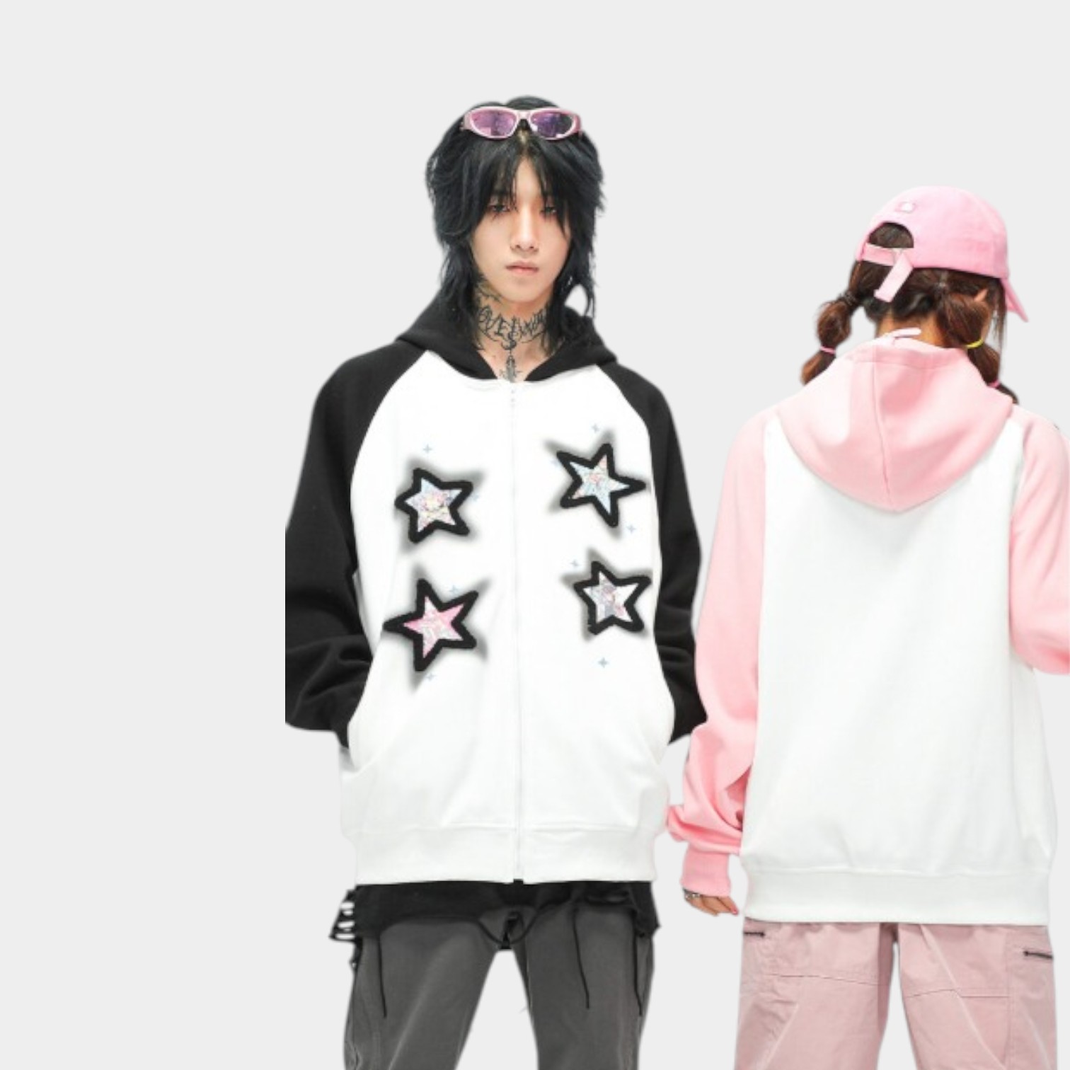 Unisex Anime/cartoon print Long sleeves Zip up Jacket - Image 3