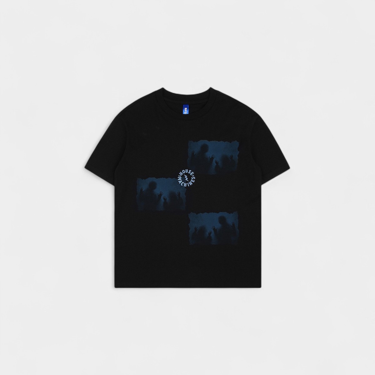 Rfsd | 2025 Summer New Heavyweight National Trend Dark Print Short Sleeve T-Shirt Couple Outfit Loose Street Style.