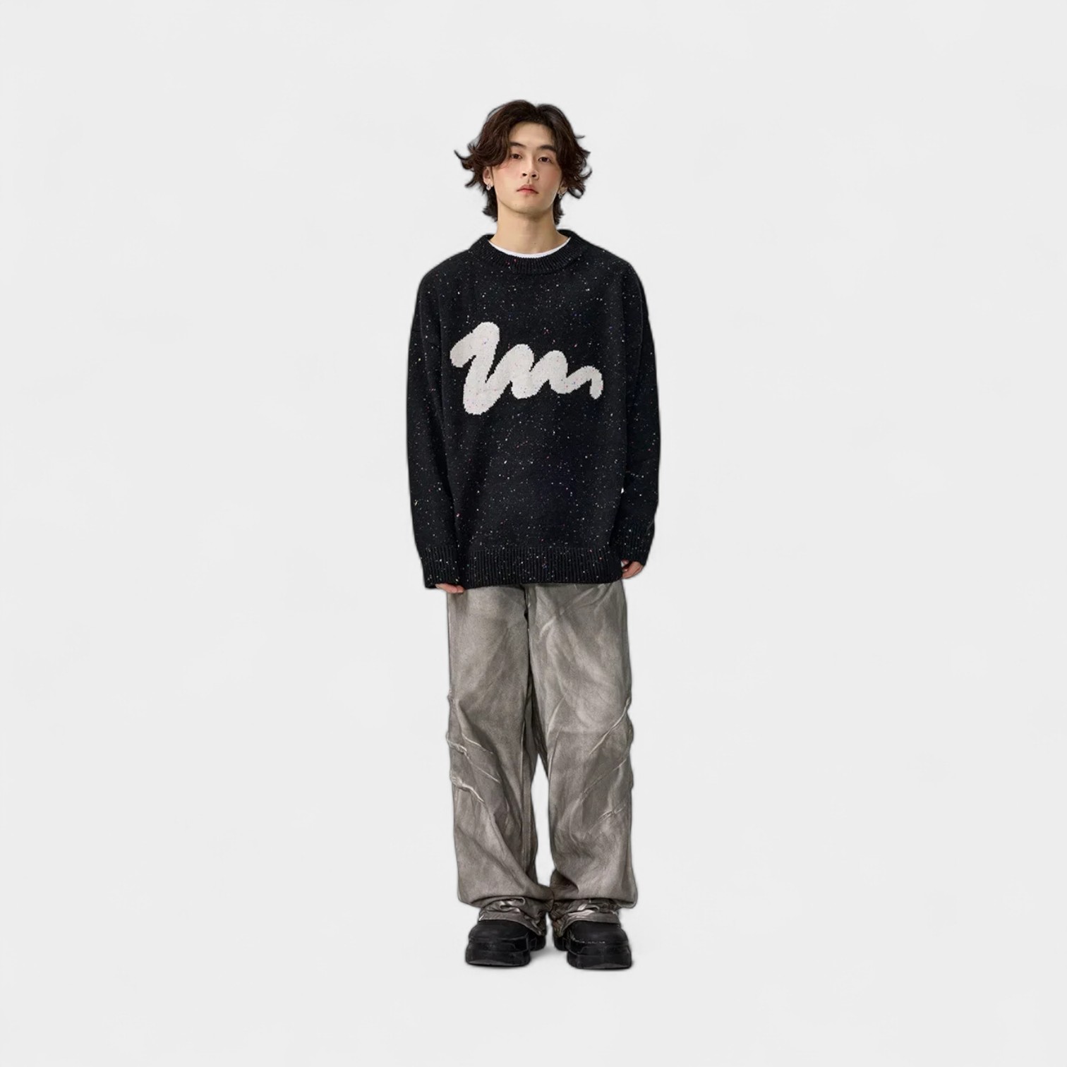 Unisex Oversized Long sleeves Knitted Jumper - Image 3