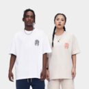 Rfsd Men's Wear |   2024 Spring and Summer New Loose Trendy Brand Suede Foam Printed Short-Sleeved Men's 250g Heavyweight T-Shirt