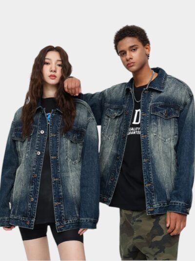 Unisex Oversized Long sleeves Denim Jacket