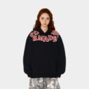 OREETA American trendy letter printed hooded sweatshirt men and women trendy hiphop street retro pullover top