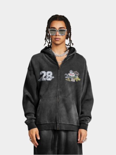 Men's Artistic print Long sleeves Zip up Jacket