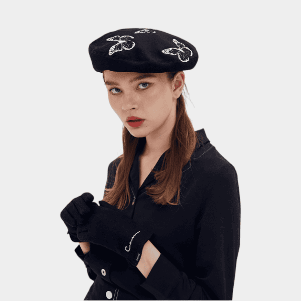 Women's Floral print Beret - Image 2