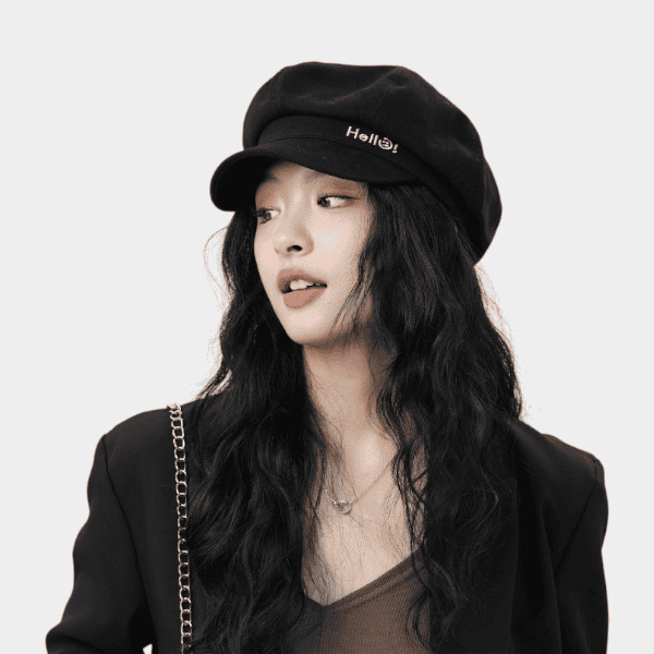 Women's Text print Beret - Image 3