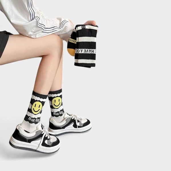 Women's Text print Sock - Image 2