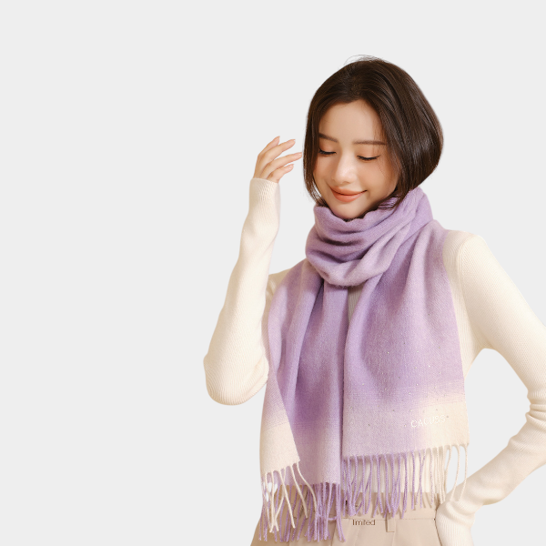 Women's Colour gradient pattern Scarf - Image 3