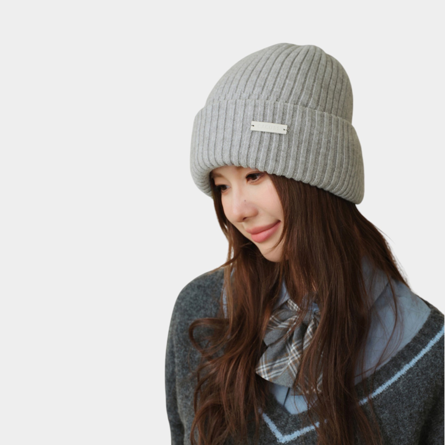 Women's Striped pattern Beanie - Image 2