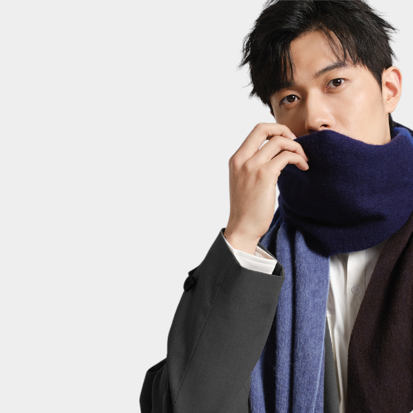 Men's Checked pattern Scarf - Image 4