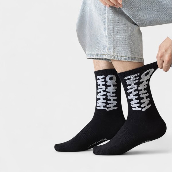 Men's Text print Sock - Image 5
