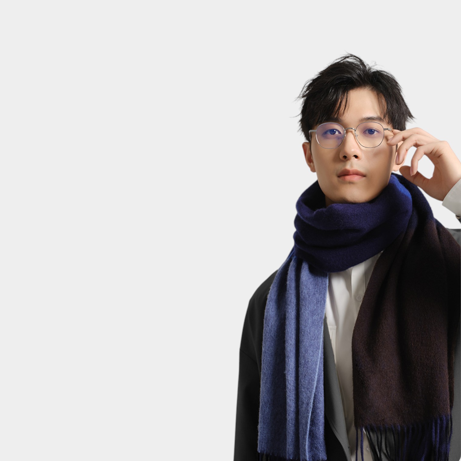 Men's Checked pattern Scarf - Image 3