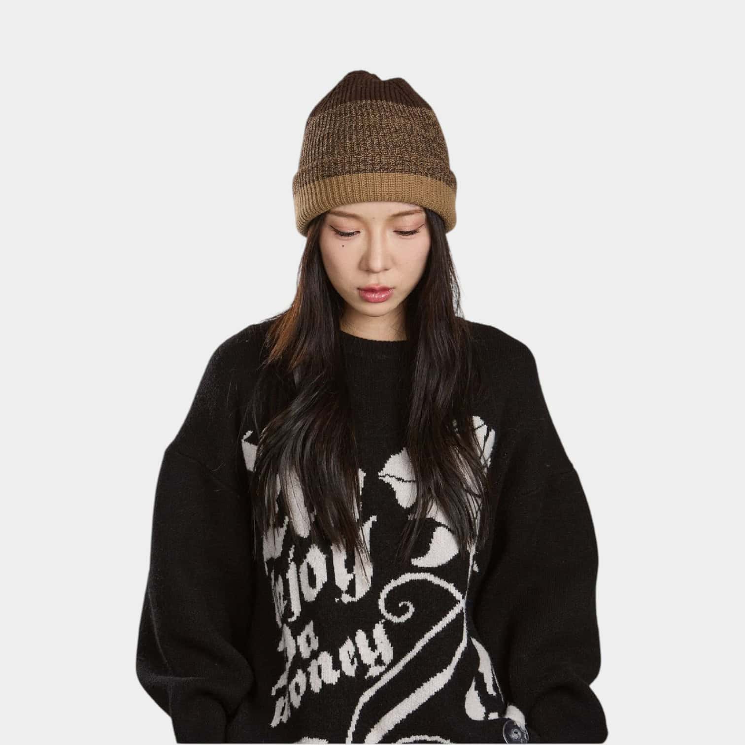 Women's Colour gradient pattern Beanie - Image 2