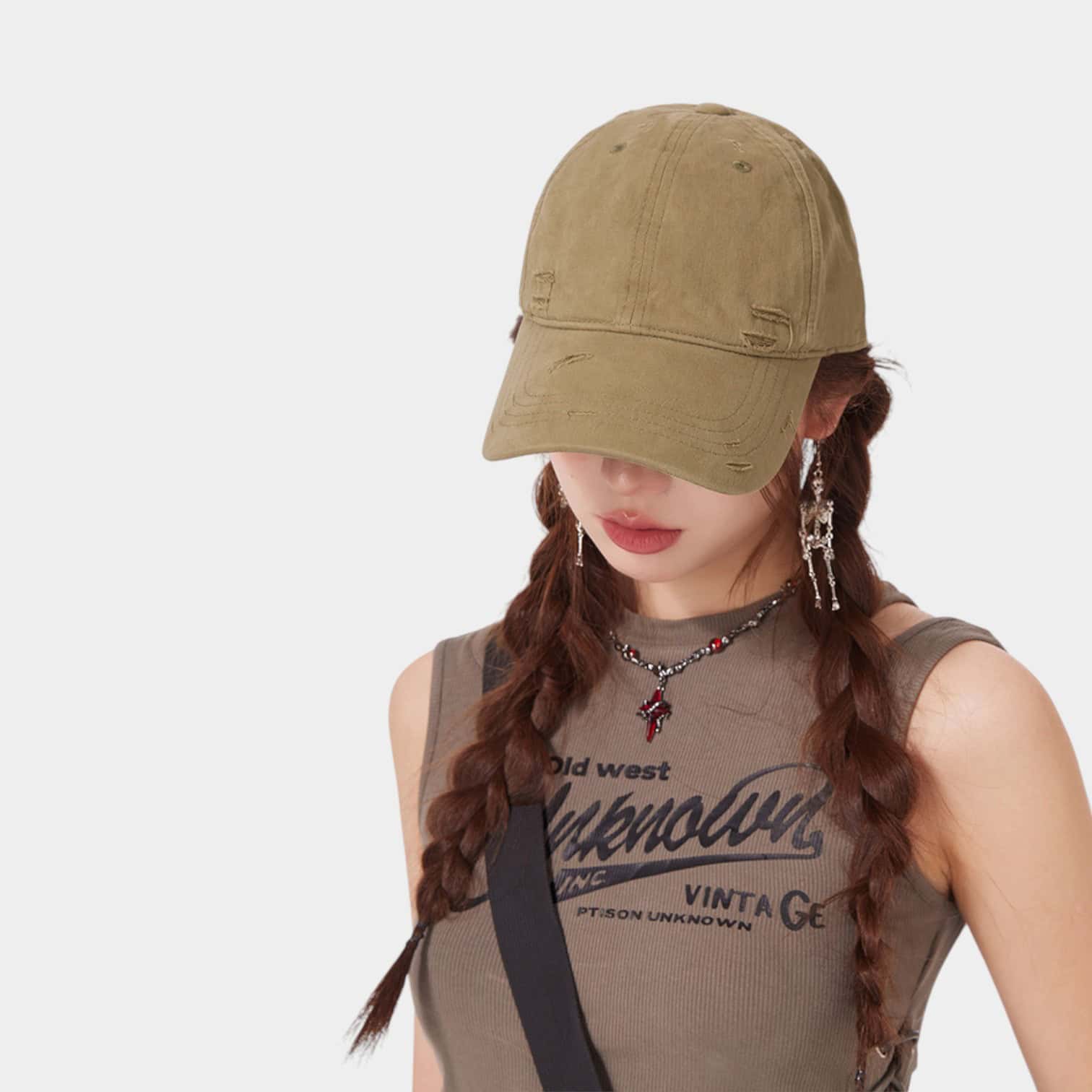 Women's Text print Cap - Image 4
