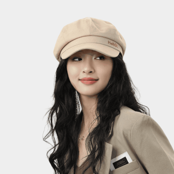 Women's Text print Beret - Image 4