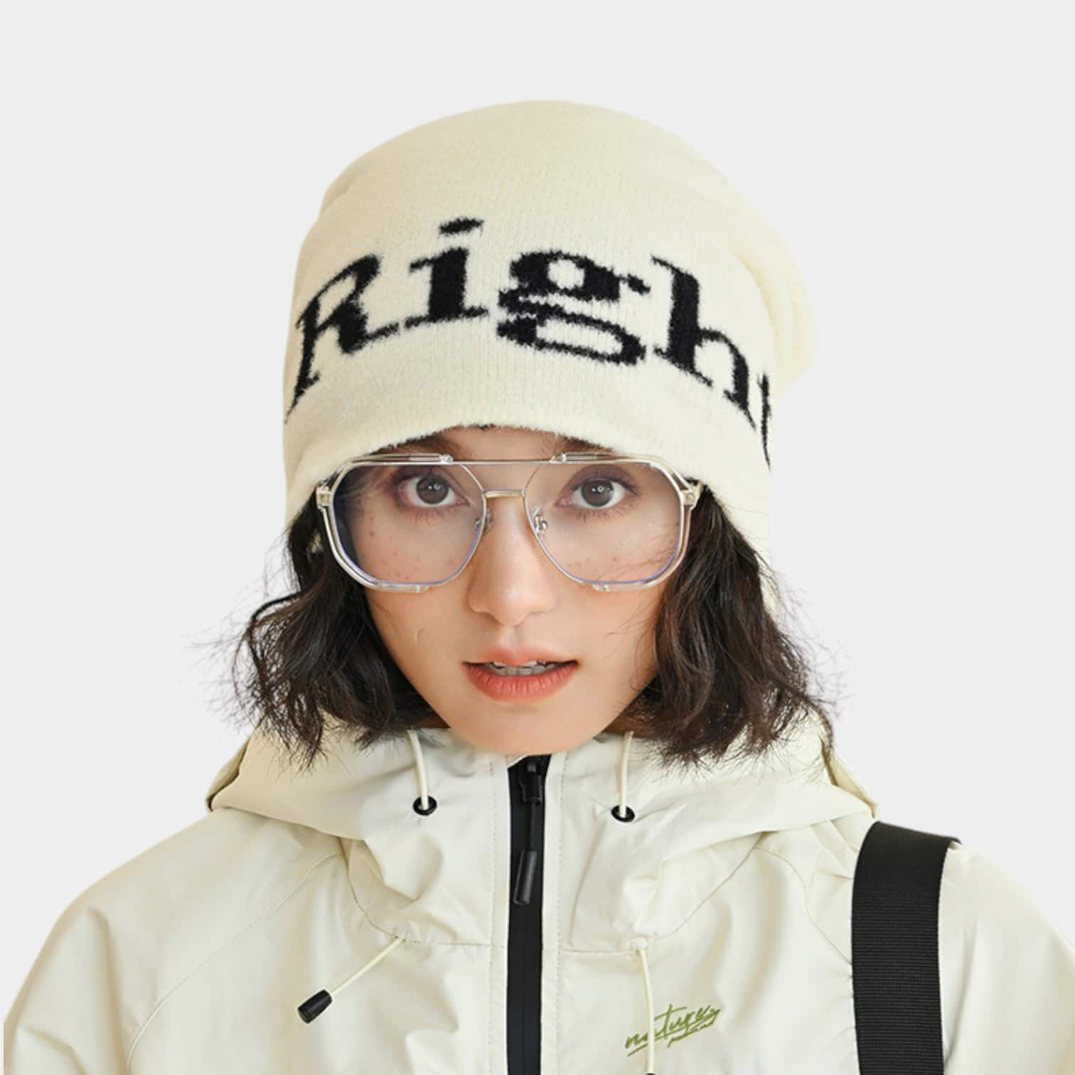 Women's Text print Beanie - Image 2